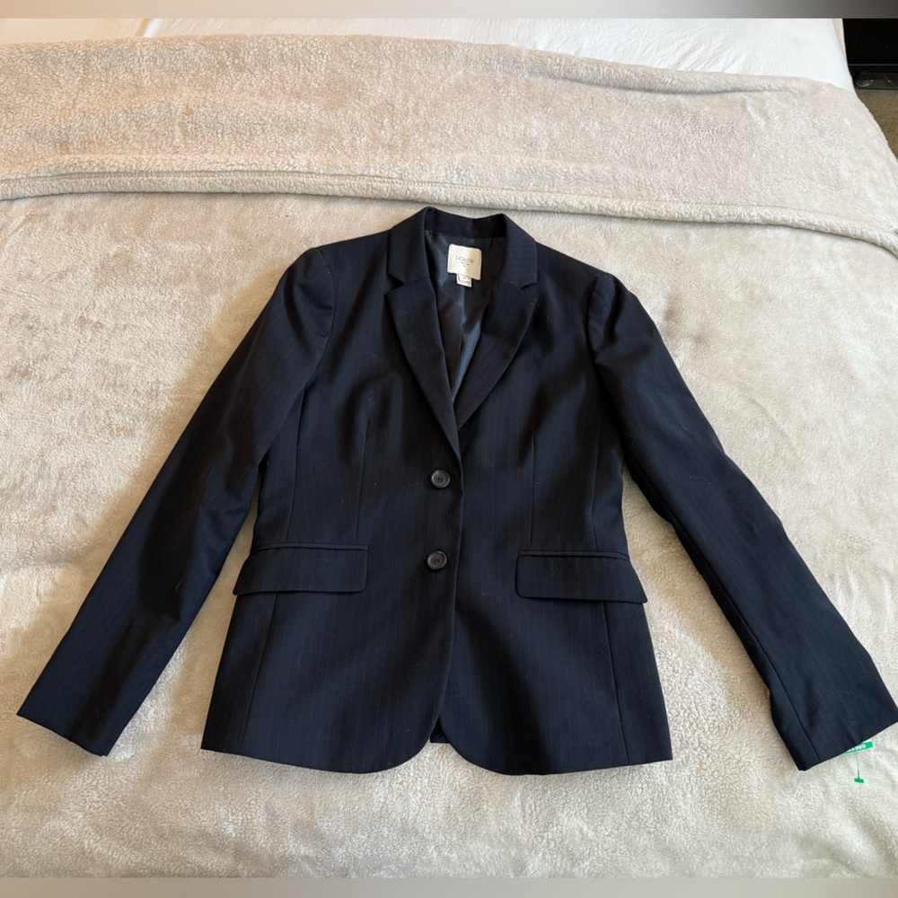 J.Crew Black Pinstripe Blazer | Size 6